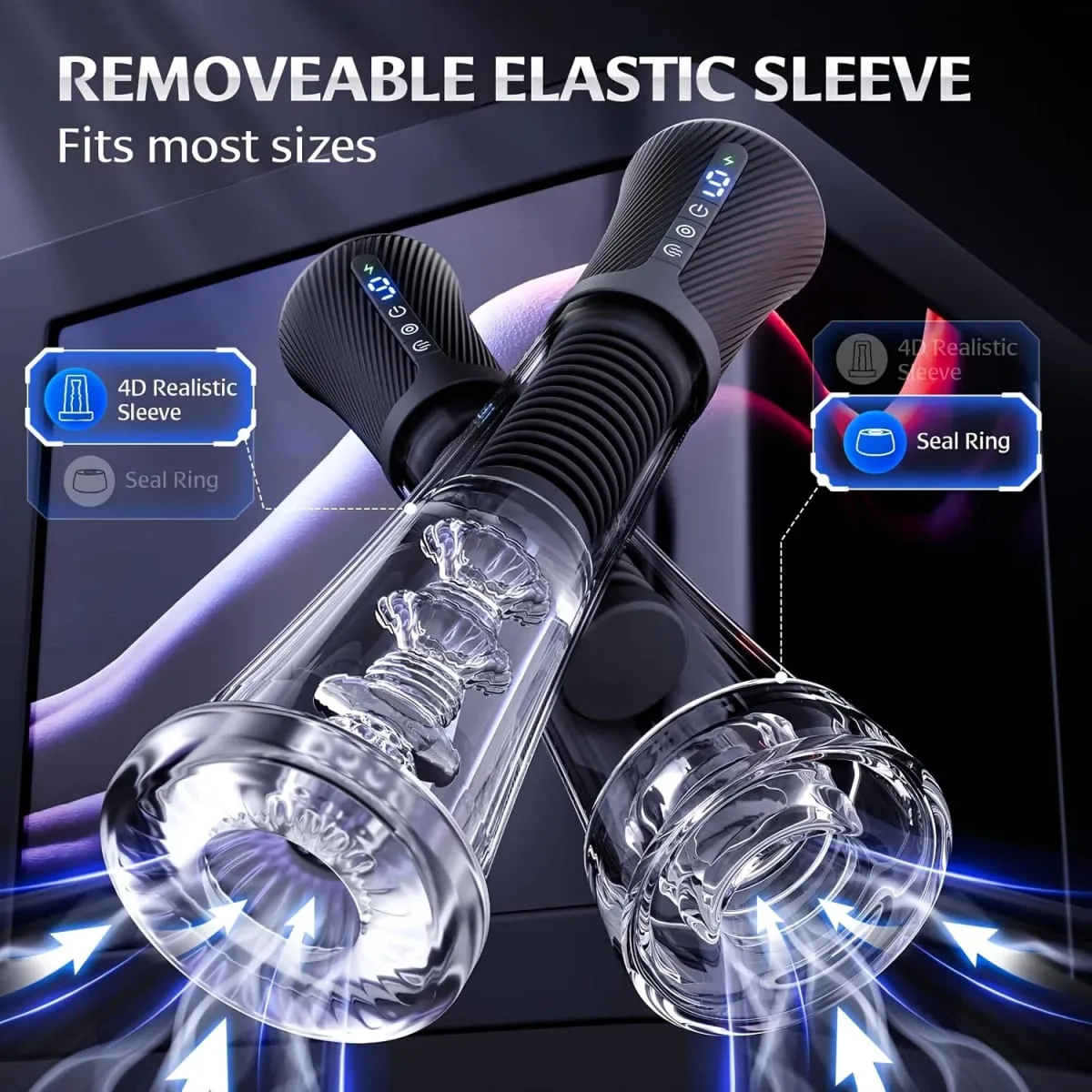 Realistic 3D Textured Ultimate Penis Pumping Experience 9 Frequency Vibrating & Sucking Automatic Male Masturbator Adult Toys 18 — image 5