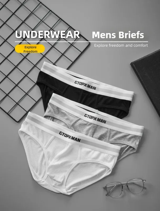 3 pacote de verão única camada roupa interior masculina cuecas de cintura baixa para homens elástico conforto ajuste cuecas ropa interior hombre