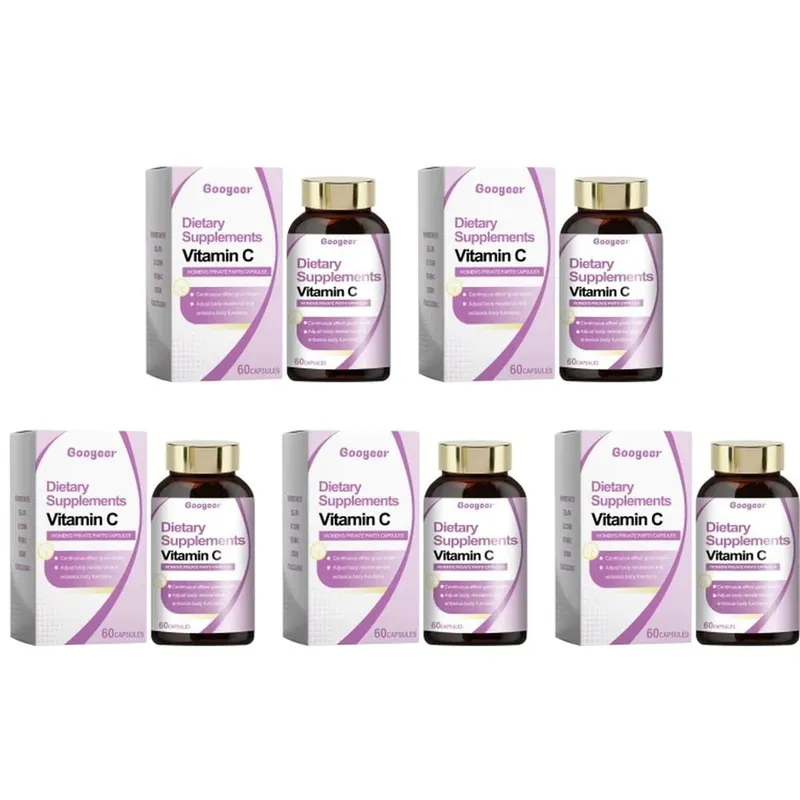Vitamin C Capsules 60 Count Daily Nutrition Supplement Convenient Format for General Wellness and Healthy Lifestyle Support