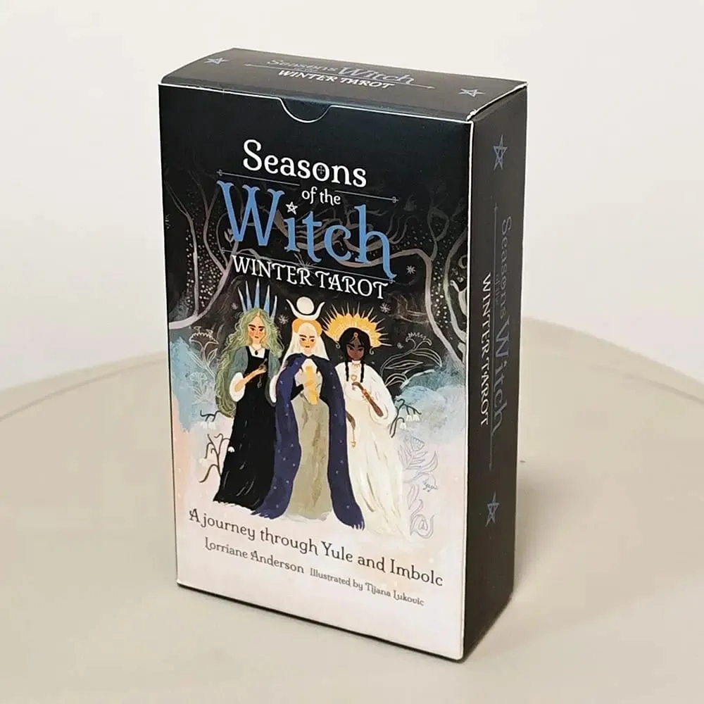 Seasons of The Witch: Winter Tarot Deck 12*7cm A Journey Through Yule and Imbolc 78 Cards Printed on Double-embossed Cardstock