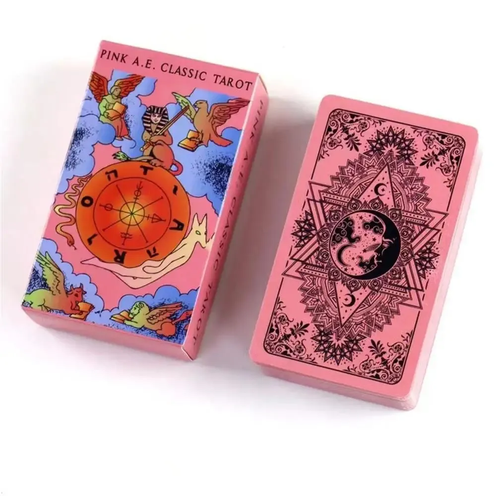 Pink Classic Tarot Decks Divination Personal Use Tarot Deck Full English Version Oracles Deck for Girl Board Game — image 2