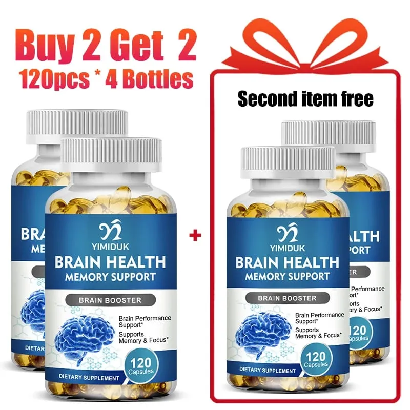 Pure Brain Health Supplement with Phosphatidylserine for Concentration Memory Clarity & Focus Boosts Learning & Sharp Mind