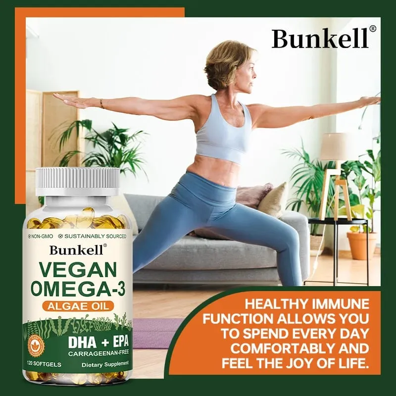 1000mg Algae Oil Supplement Supports Brain Cardiovascular and Vision Health Anti-inflammatory and Antioxidant