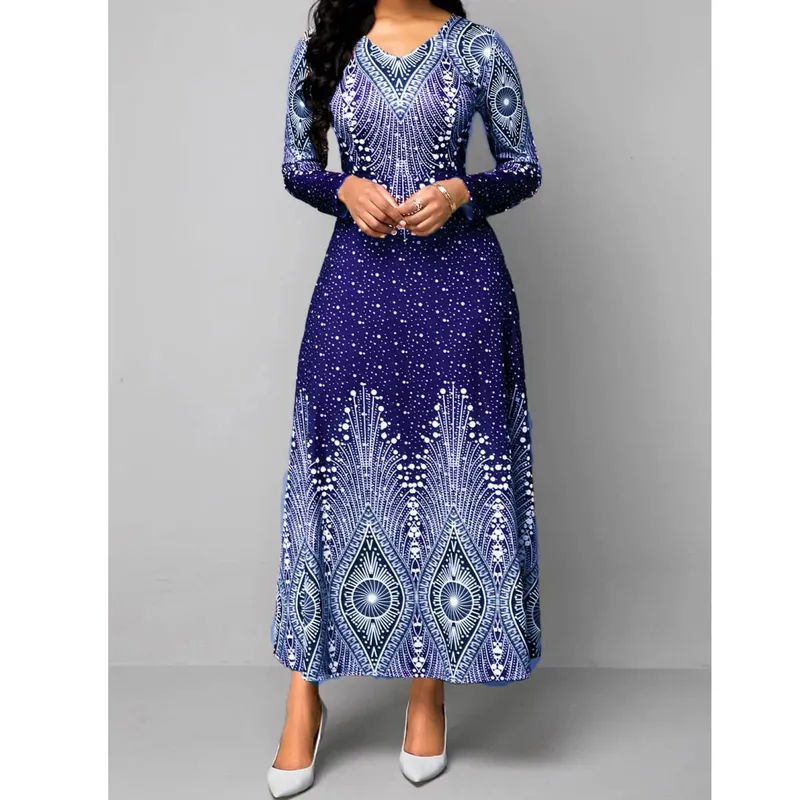Women New Loose Boho Vintage Ruffles Befree Spring Elegant Party 5XL Dress Large Big Summer Party Maxi Dresses