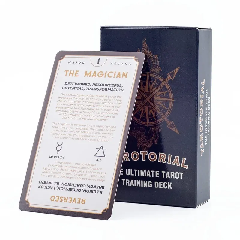 Divine Celestial Tarot Cards 78 Card Deck 10.4*6.1CM for Classmate Gathering Fortune Telling and Divination Board Playing Game