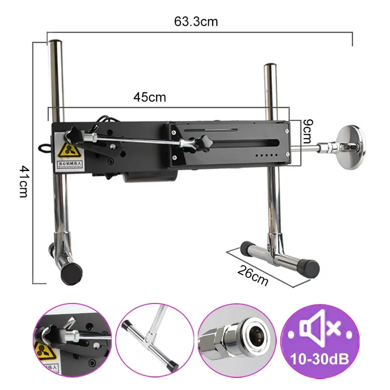 120W Sexmaschine Starke Leistung Turbogetriebe Masturbation Liebesmaschine V-U-Lock Vibrator Sexmaschine mit Dildo
