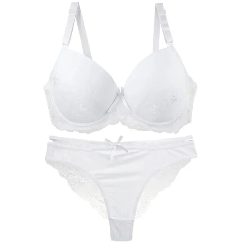 Nouvell Seamless Sexy Lace Bras Set 34/75 36/80 38/85 40/90 42/95 44/100 BCDE Cup Underwear For Women Push Up Lingerie