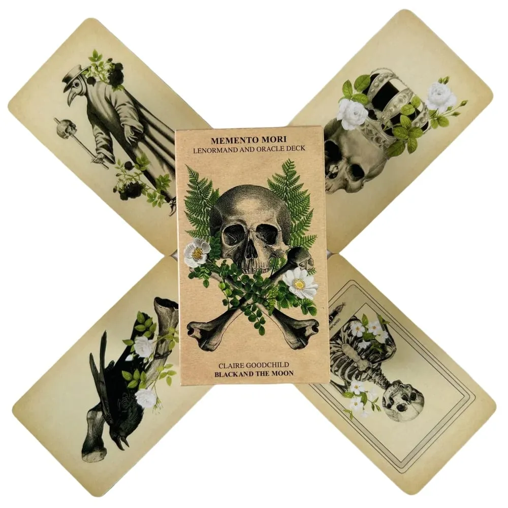1pc Memento Mori Lenormand And Oracle Deck English Board Game Playing Cards