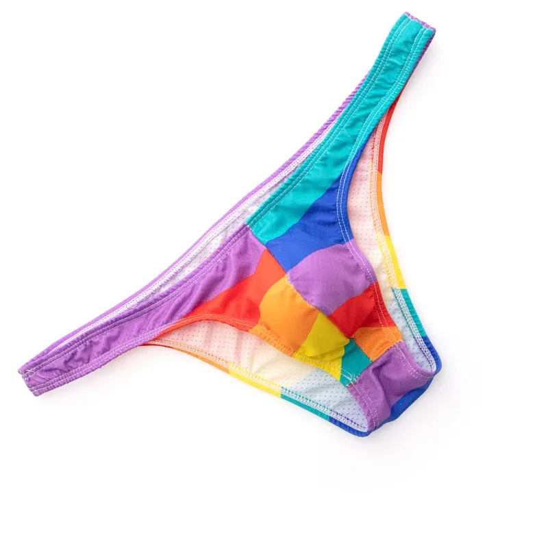 Men's Sexy Underwear Briefs Jockstrap Penis Pouch Male Slips Sissy Panties Mesh Breathable Low Rise Men Bikini Briefs Cuecas