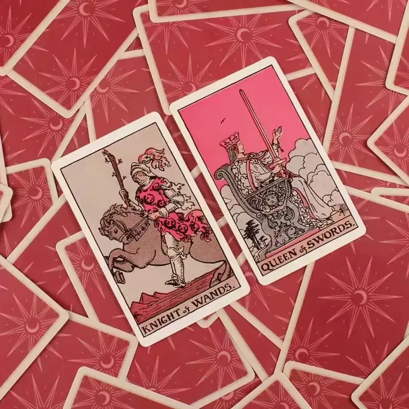Pink Tarot Cards For Beginners 78PCS Classic Traditional Deck Divination Oracle Witchcraft Spirituality Board Game Women Gift