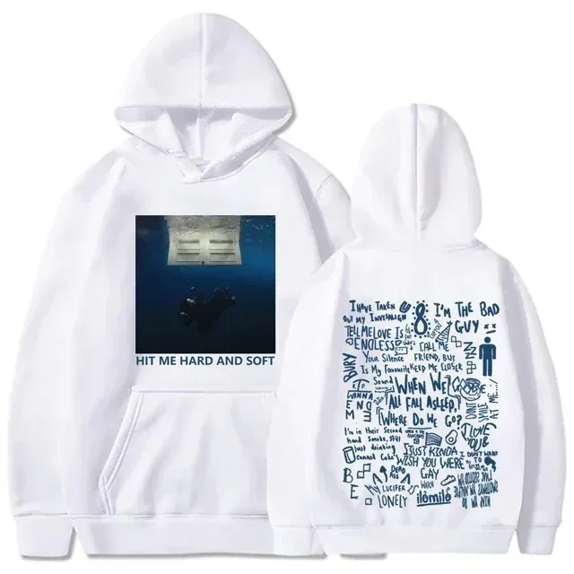 Hit Me Hard and Soft Tour Sudadera con capucha Billie pulóver hombres cantante estampado gráfico Otoño Invierno sudaderas de lana para Fans
