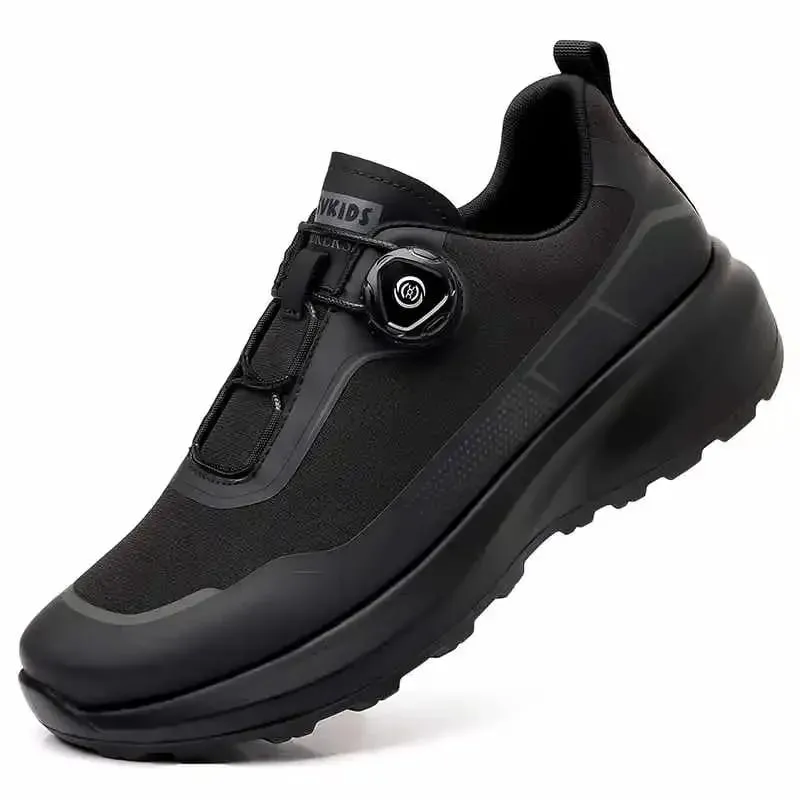Camping Men's Running Sports Shoes with A Lightweight Comfortable and Versatile Knob Mouth Solid Color Mountaineering Sneakers