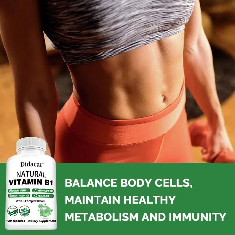 Didacat Vitamin B1 Helps The Immune System Nervous System Energy Support Dietary Supplement — image 5