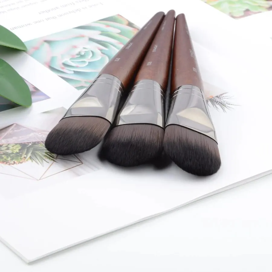 1 piece #108 Foundation Makeup brush Flat Liquid BB cream Natural wood straight Professional Face Mask Make up brushes Synthetic — image 3