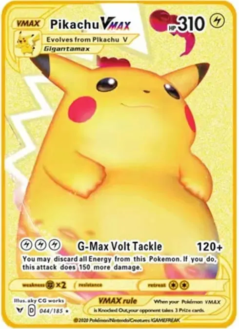 English Version Pokemon Metal Card Anime Figure Pikachu Charizard Mewtwo Battle Trading Game Collection Cards Model Toy Gifts