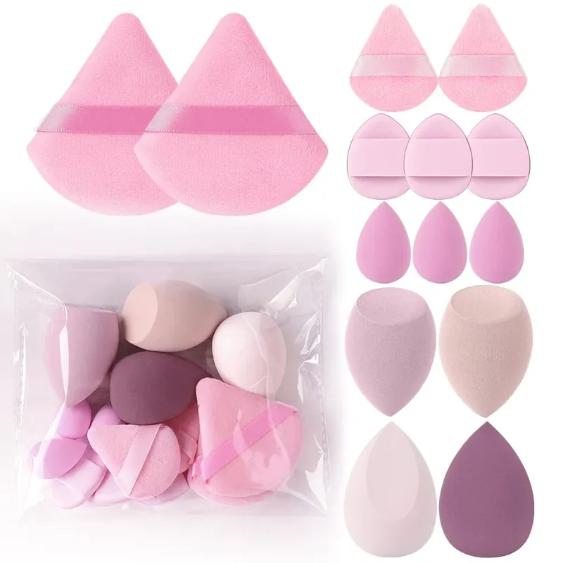 3-20PCS Makeup Brushes Set Eye Shadow Foundation Blush Highlighter Concealer Brush Female Beauty Tool Beauty Sponges Thumb Puffs — image 23