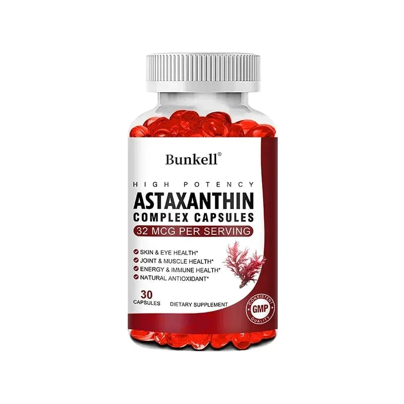 Κάψουλες Astaxanthin Complex - με αντιοξειδωτικό ιχθυέλαιο που υποστηρίζει την όραση των ματιών και των μυών του δέρματος και την υγεία του ανοσοποιητικού