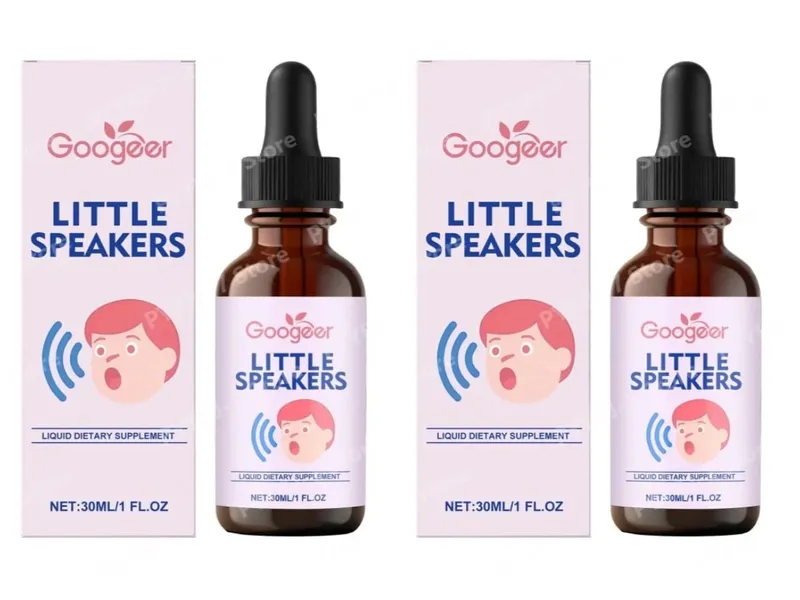 مكمل سائل Googeer Little المتحدثون بفيتامين B12 D3 زيوليت للغة التعبير اللفظي ودعم التركيز للأطفال 30 مل