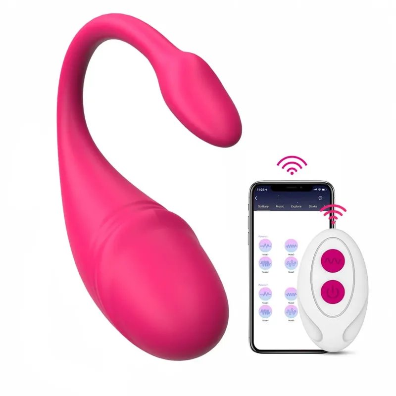 9 Modes Liquid Silicone Egg for Women Couples G Spot Clit Vaginal Vibrator Bluetooth APP Remote Control Adult Sex Toys