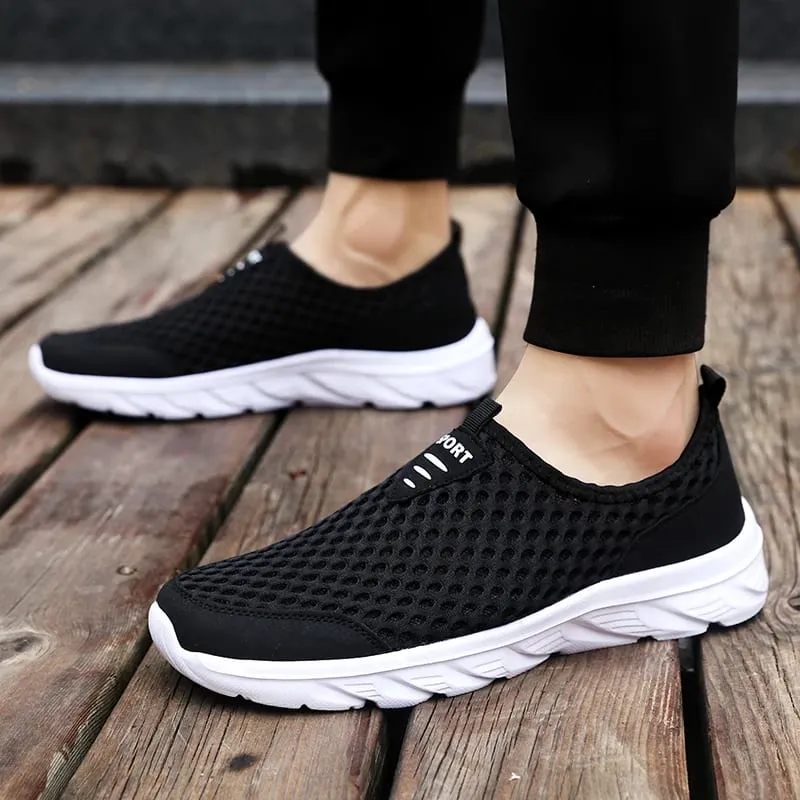 Lightweight Men Casual Shoes Breathable Slip on Male Casual Sneakers Anti-slip Men's Flats Outdoor Walking Shoes Size 39-46 — image 4