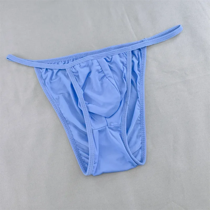 Solid Color Briefs Men Underwear Ultra Thin U Pouch Panties Low Waist Seamless Quick Dry Briefs for Daily Wear — image 25