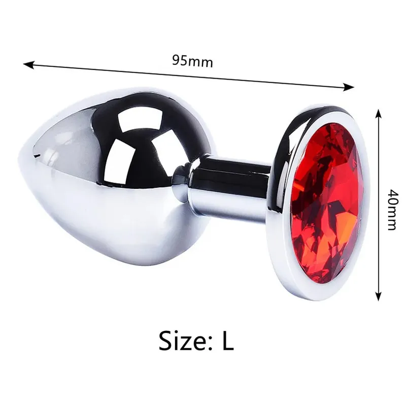 Stainless Steel Anal Plug Butt Plug With Jewelry Colorful Crystal Anus Plug Adults Sex Toys for Men Women Gay Adult Game Sex Toy
