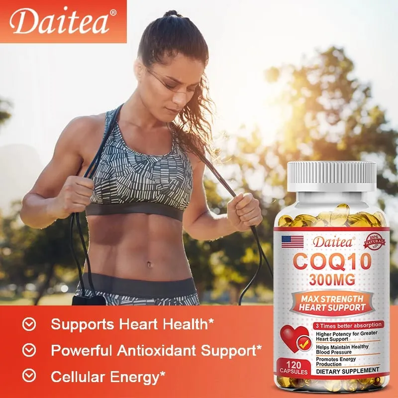 Coenzyme Q10 Capsules 300 Mg Each To Promote Cardiovascular Health and Heart Health Provide Energy To Support Joint Health — image 1