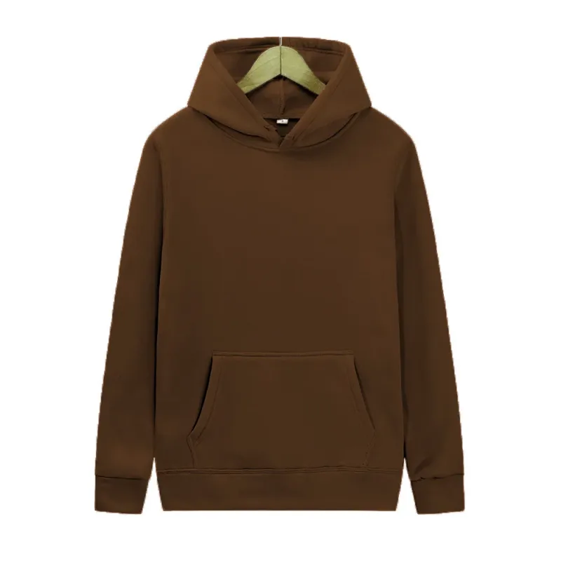 2025 Men's Solid Color Hooded Sweaters Men's Warm Wool Sweater Fashionable Street Clothing Loose Breathable Jersey Brand Hooded