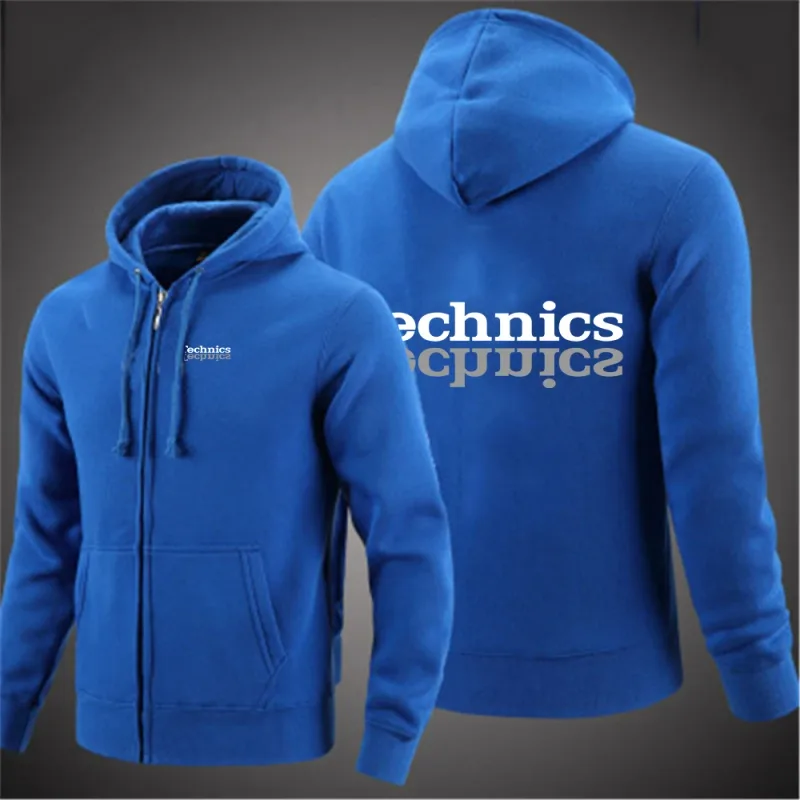 2025 High Street Solid Color Coat Spring And Autumn Man's Leisure Versatile Hoodies Technics DJ 1200 Logo Print Fashion Jacket