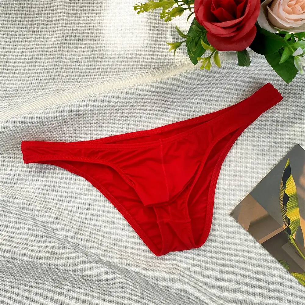 Seluar dalam Bikini Ketat Seksi Ketat Seluar Dalam Lutsinar Lelaki Sutera Ais Seluar Dalam Ultra Nipis Bersaiz Besar