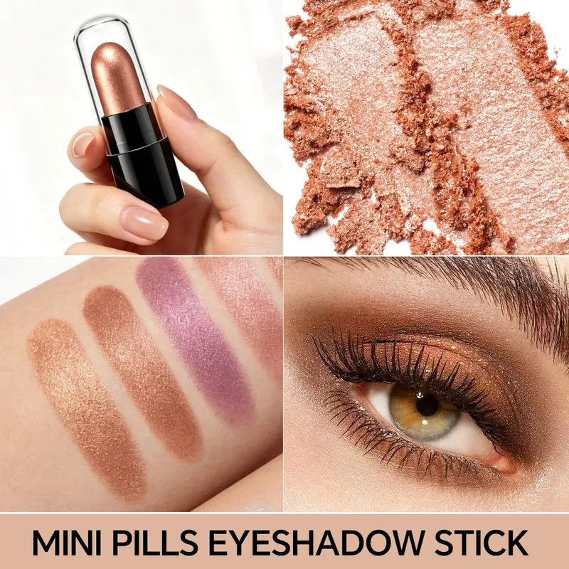 DNM 12 Color Makeup Set Capsule Eye Shadow Stick Durable And Easy To Color Pearl Light Shiny And Sleeping Silkworm Brightenin