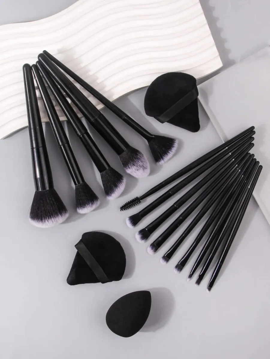 Black Makeup Brush Set Professional Super soft detail brush Blush Brush Foundation Concealer Eyeshadow Brush Women Beauty Tool — image 5