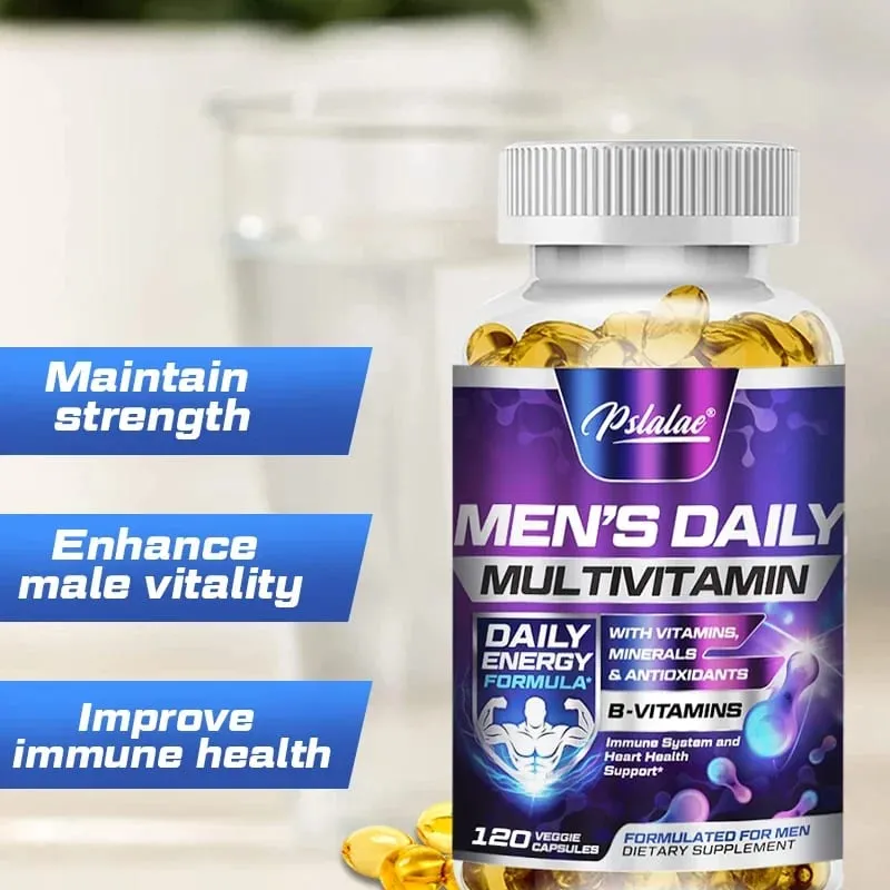 Men's Multivitamin Supplement - Supports Men's Multivitamin with Vitamins A C D E & B12 Zinc Calcium Magnesium and More