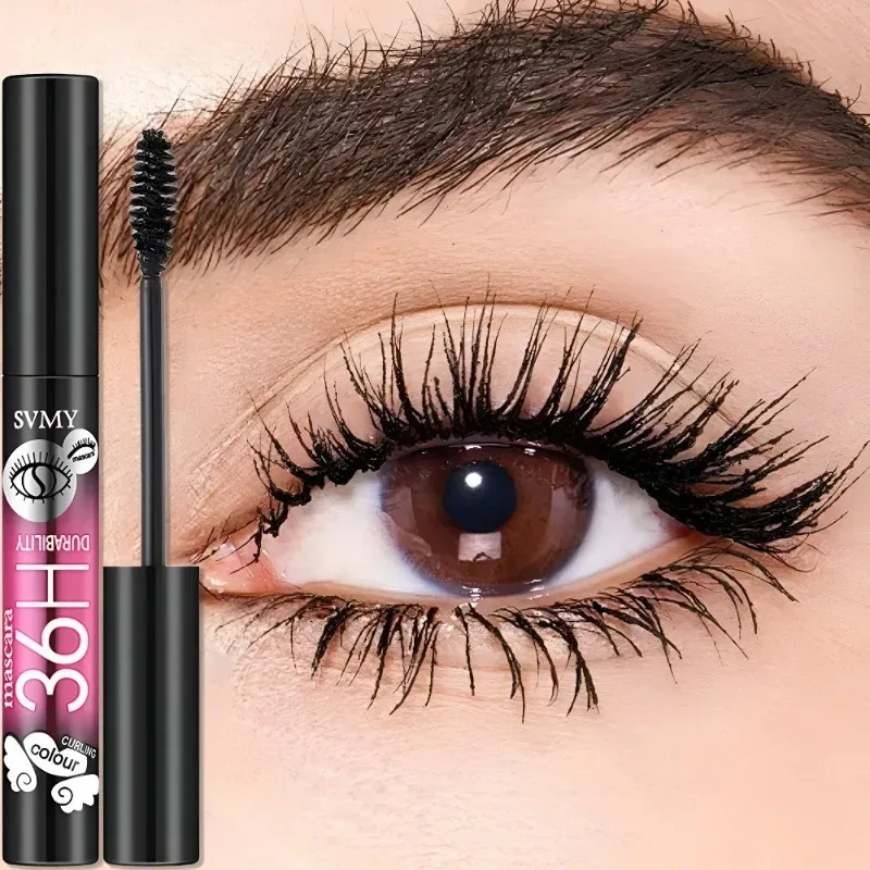 Fiber Mascara Black Thick Curly Lasting Waterproof Sweat-proof Lengthening Mascara Volumizing Natural Eye Lashe Extension Makeup