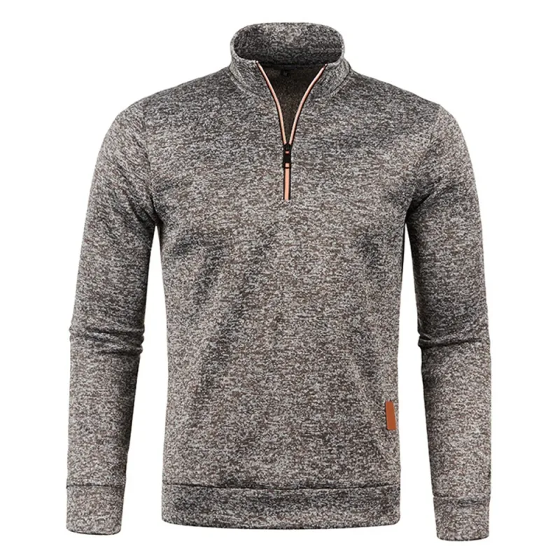 Herensweatshirts Halve rits Pullover Heren Flleece trui met lange mouwen Standcollar Sneeuwvlokken Hoodies Herenkleding