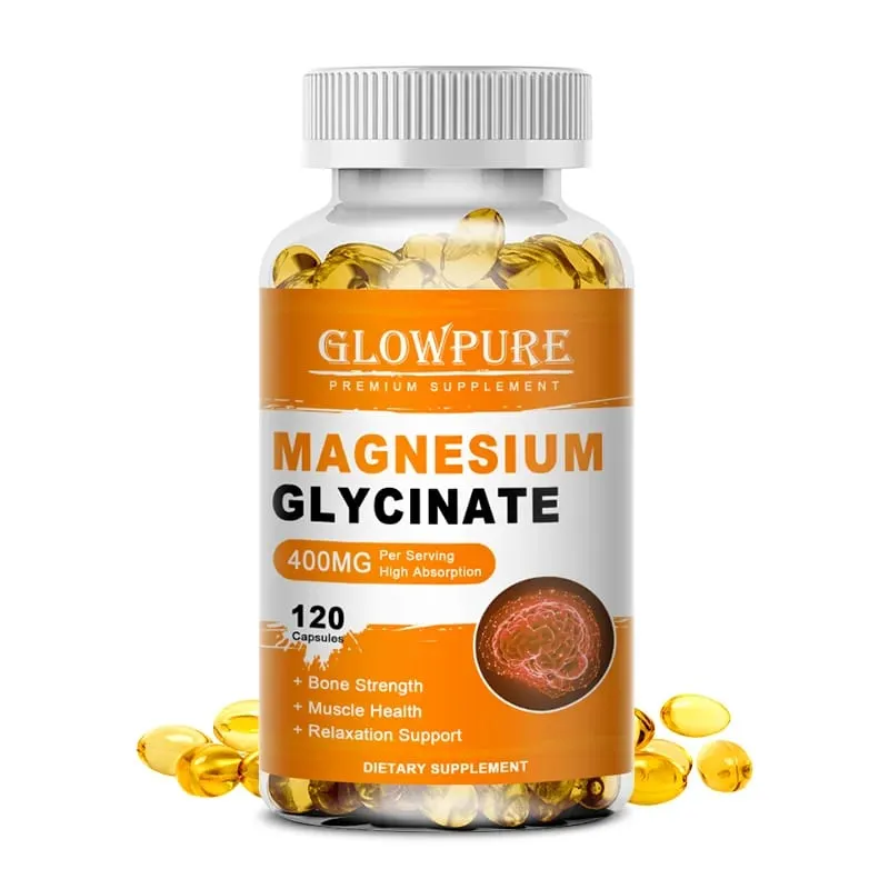 Magnesium Glycinate for Sleep Brain Nervous System Bone Muscle Relieve Anxiety Heart Health