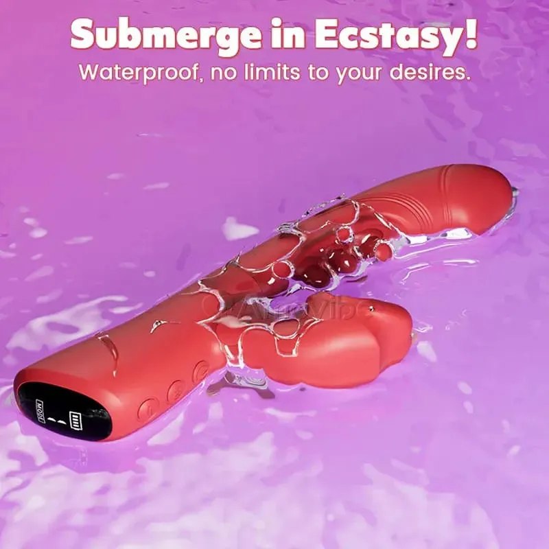 4 in 1 Tongue Licking Clitoral Vibrator with 9 Flapping & 8 Biting Vibration Modes G Spot Stimulator Dildo Sex Toys for Women 18