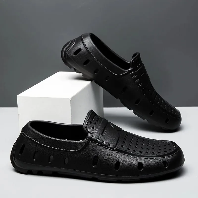 Sepatu Pantofel Nyaman Pria Sepatu Kulit Sepatu Berkendara Antiselip Sepatu Kasual Sandal Eva Sepatu Antiselip Ukuran Besar 46