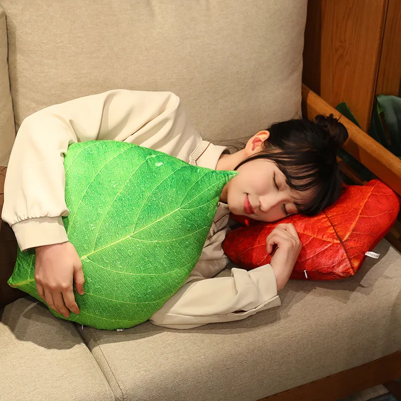 Creative Plant Leaves Plush Toys Maple Leaves Ginkgo Stuffed Dolls Small And Fresh Sofas Cushions Room Decor Exquisite Gifts