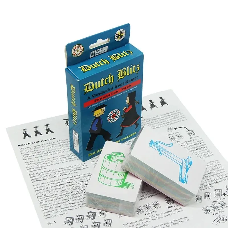 Dutch Blitz Le jeu de cartes original au rythme rapide contient 160 cartes, rapide et facile à apprendre, excellent jeu familial pour tout le monde pour 2 personnes