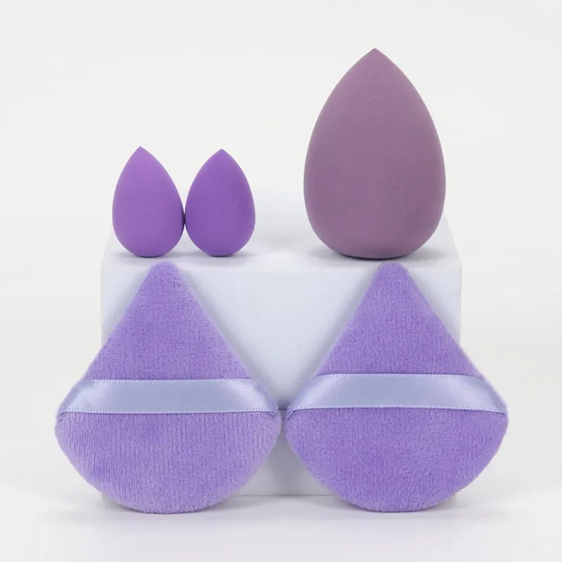 5Pcs Professional Makeup Sponge Set - Soft Gentle Multi-Purpose Tools for Perfect Foundation Powder and Blush Application