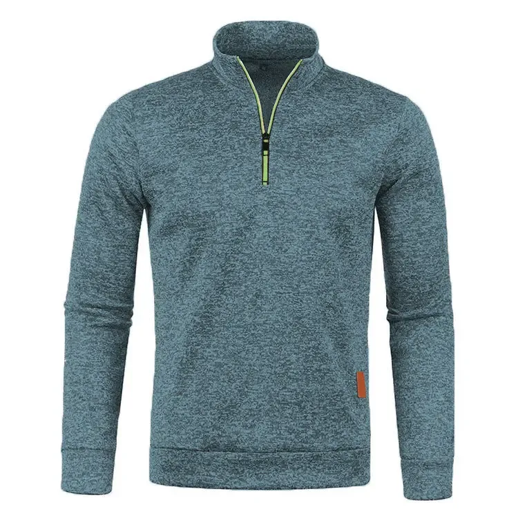 Men's Knitted Sweatshirts Casual Thicker Half Zip Pullovers For Male Hoody Man Solid Color Turtleneck Sweater Coats BSD-ZW118