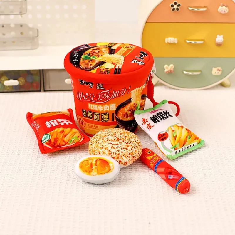 Simulation Lifelike Noodle Series Plush Toys Creative Stuffed Soft Instant Noodle Bucket Funny Pillow for Girls Gift Home Decor — image 12