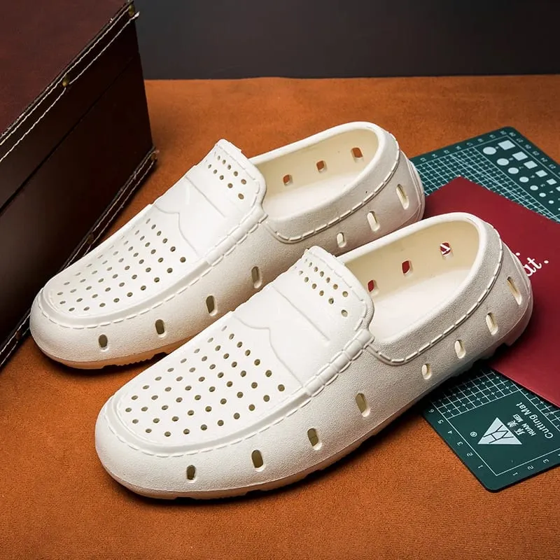 Sepatu Pantofel Nyaman Pria Sepatu Kulit Sepatu Berkendara Antiselip Sepatu Kasual Sandal Eva Sepatu Antiselip Ukuran Besar 46