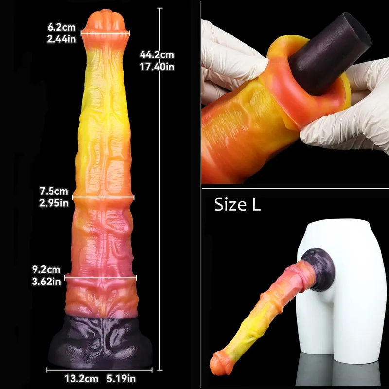 Double Layer Silicone Fantasy Dog Knot Dildo Blue Butt Plug with Sucker Anal Dilator Masturbate Sex toy for Adult 18+