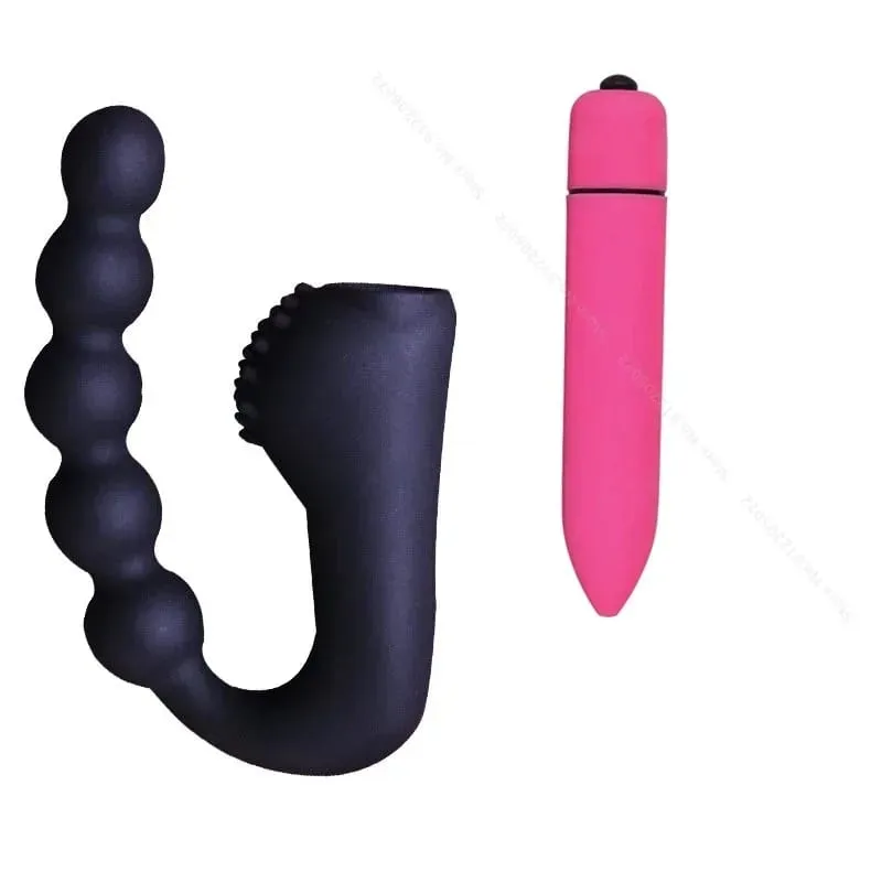 Beads Vibrating Prostate Massager Anal Plug Waterproof Motors 10 Speeds Stimulation Butt Anus Silicone Men Women Sex Toys
