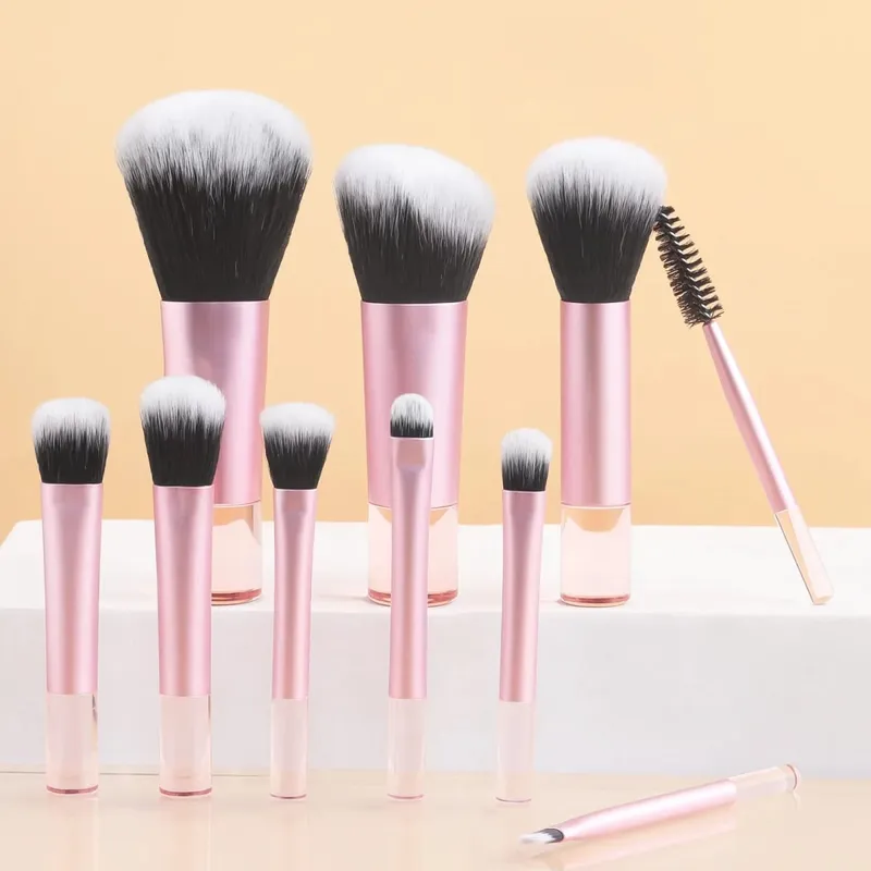 10pcs Mini Makeup Brush Set Powder Eyeshadow Foundation Blush Blender Concealer Beauty Makeup Tools Brush Professional Supplies — image 10