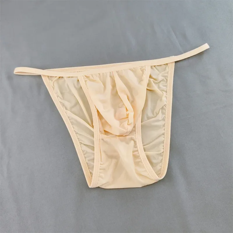 Solid Color Briefs Men Underwear Ultra Thin U Pouch Panties Low Waist Seamless Quick Dry Briefs for Daily Wear — image 24
