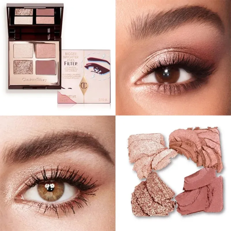 Charlotte Tilbury Hollywood Flawless Liquid Highlighter Hydrate la peau Palette de luxe Finitions métalliques chatoyantes satinées et mates