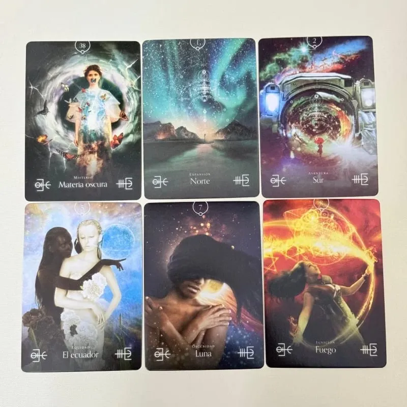 ORÁCULO DE LOS ELEMENTOS Oracle Cards 44PCs Spanish Version Fate Divination Board Game Card Games
